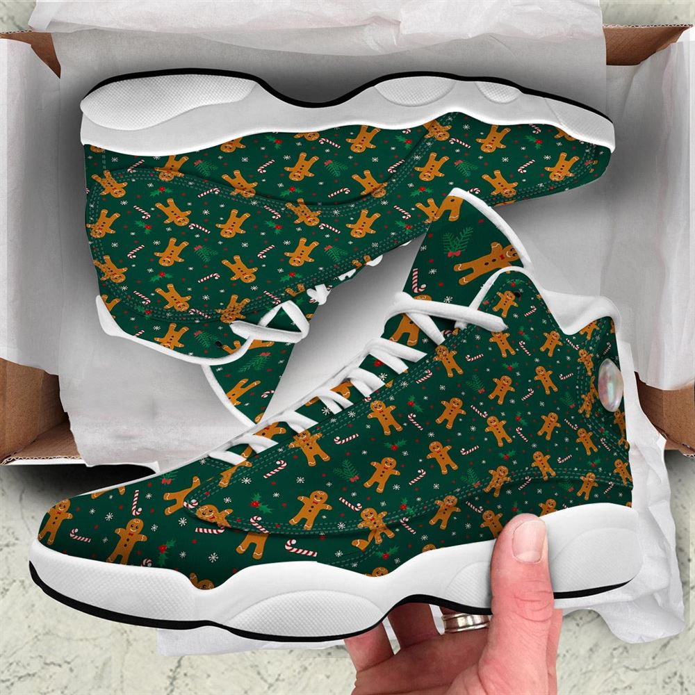 Christmas Basketball Shoes, Candy And Christmas Cookie Print Pattern Jd13 Shoes For Men Women, Christmas Fashion Shoes