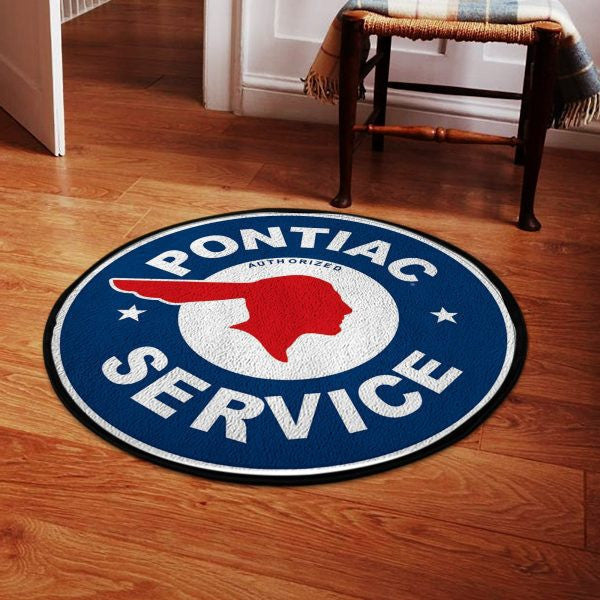 Pontiac Service Round Mat Round Floor Mat Room Rugs Carpet Outdoor Rug Washable Rugs