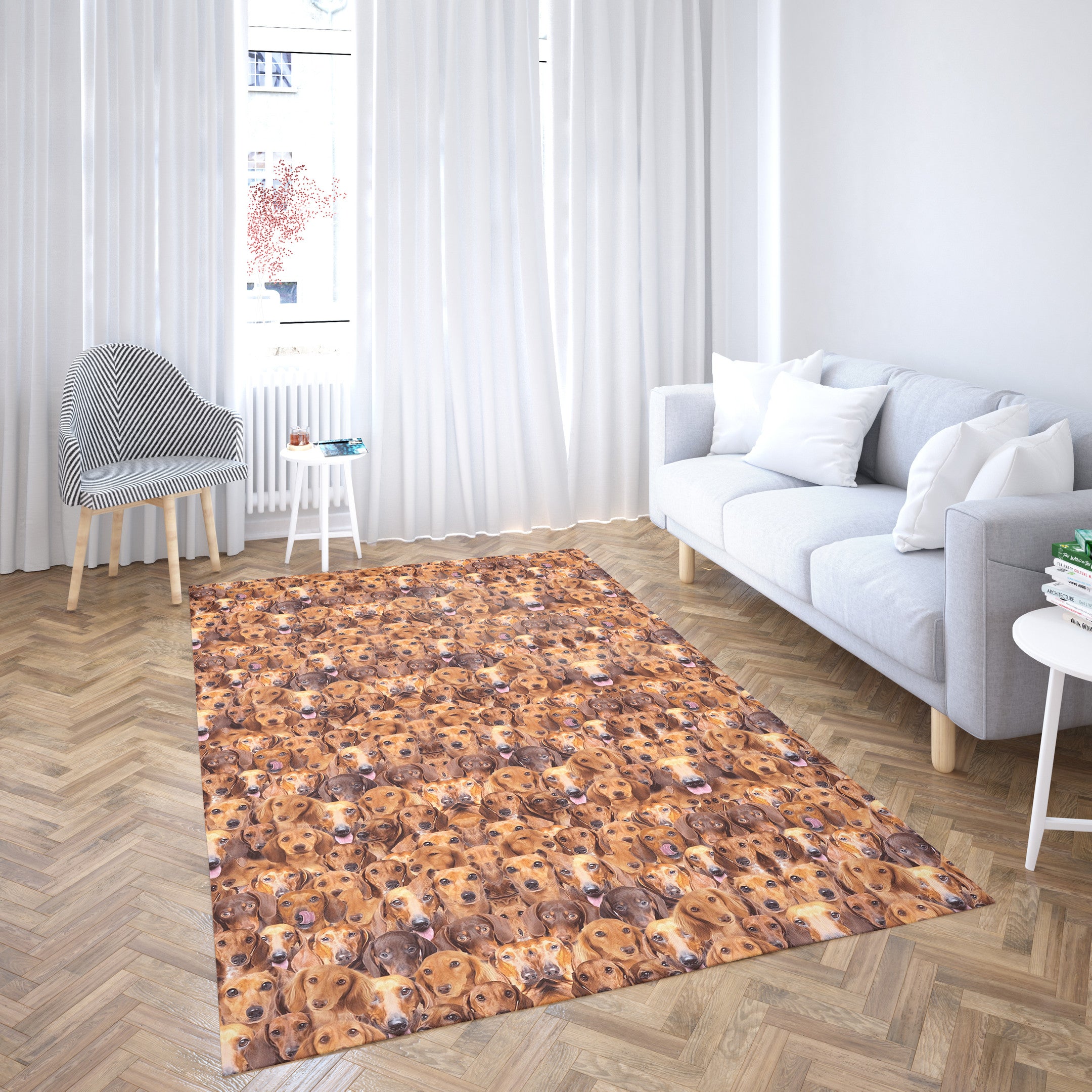 Dog Large Rug Rectangle Rugs Washable Area Rug Non-Slip Carpet For Living Room Bedroom