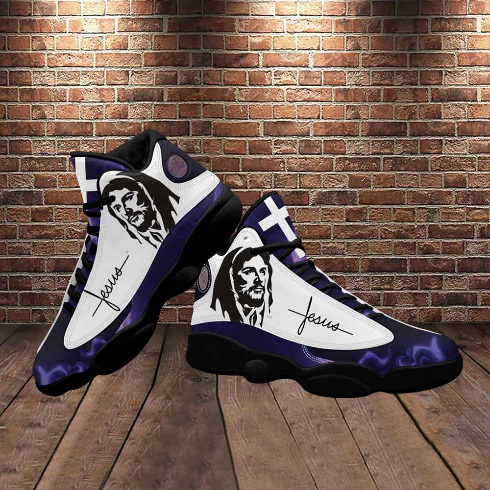 Walk By Faith Jesus Cross Jesus Drawing Jd13 Shoes For Man And Women, Christian Basketball Shoes, Gift For Christian, God Shoes