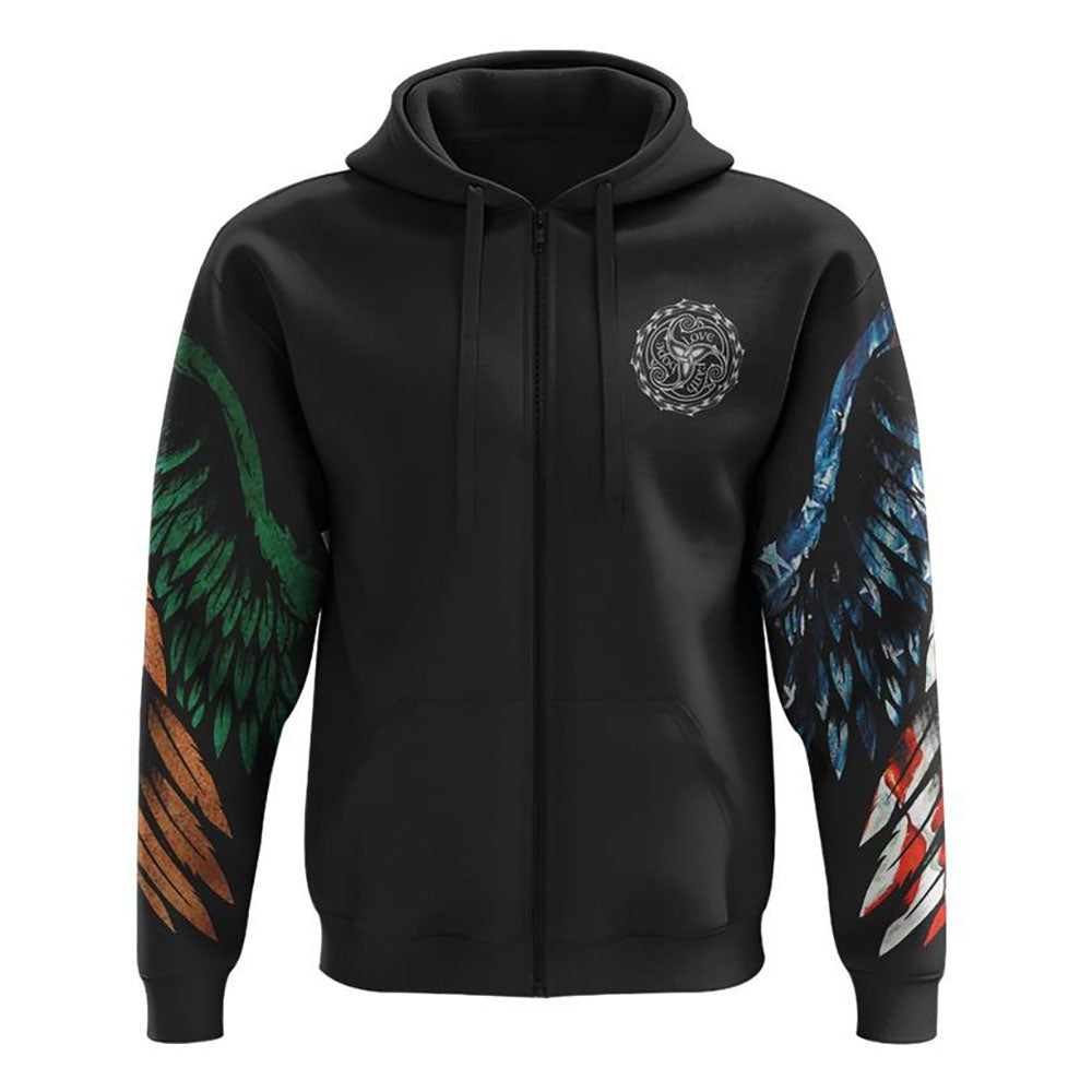 Celtic Cross Wings With Eagle All Over Print 3D Hoodie, Christian Hoodie, Christian Sweatshirt, Bible Verse Shirt