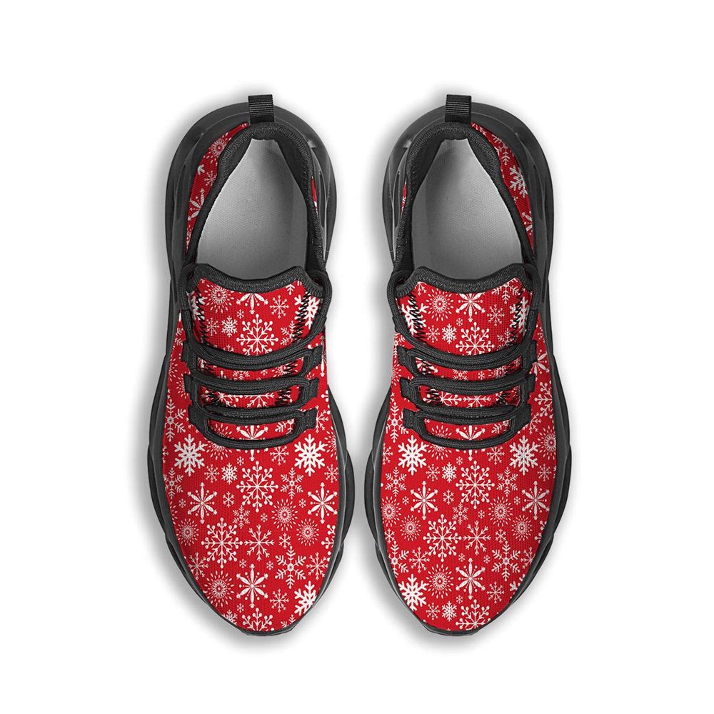 Snowflake Christmas Print Black Max Soul Shoes For Men Women, Best Running Sneaker, Christmas Shoes, Winter Fashion Shoes