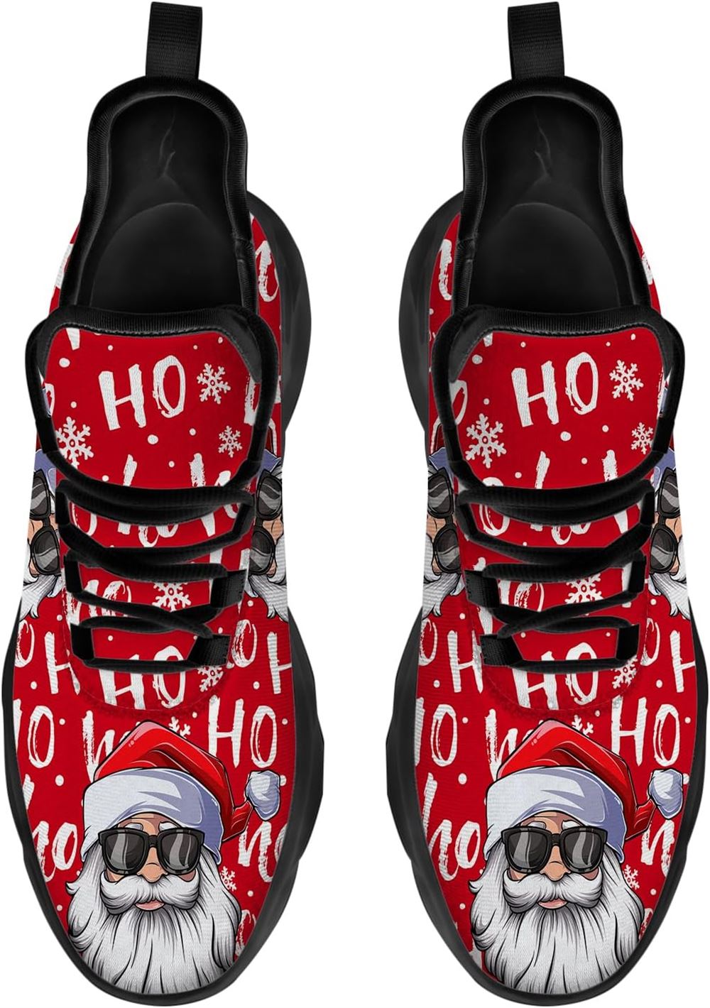 Christmas Running Shoes, Santa Claus Hohoho Max Soul Shoes For Men Women, Christmas Shoes, Winter Fashion Shoes