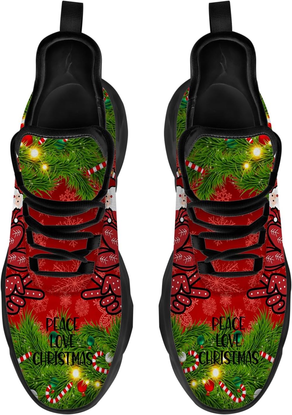 Christmas Running Shoes, Santa Feace Love Christmas Max Soul Shoes For Men Women, Christmas Shoes, Winter Fashion Shoes