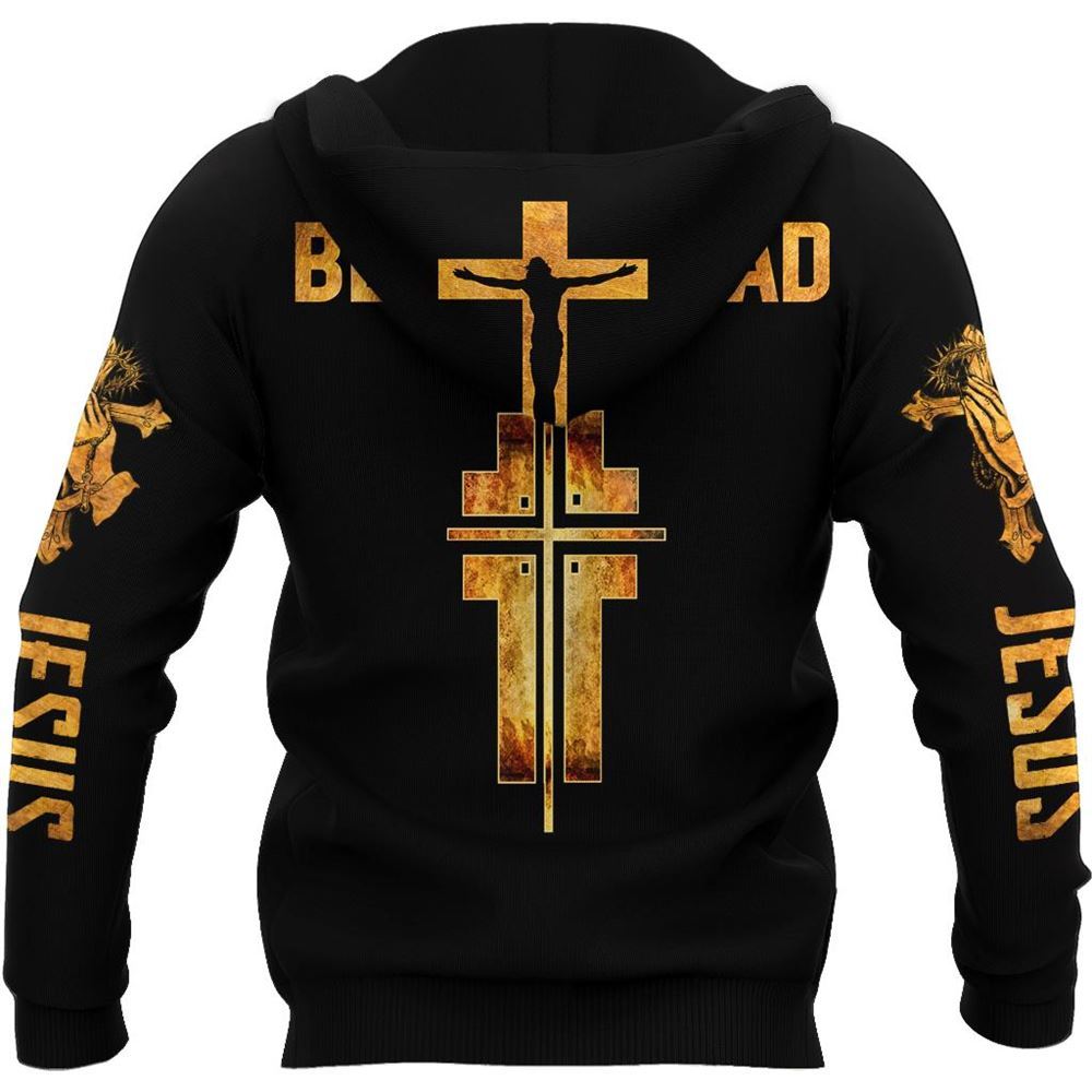 Blessed Dad God Loves Me Lion Protects Me God 3D Hoodie For Man And Women, Jesus Printed 3D Hoodie