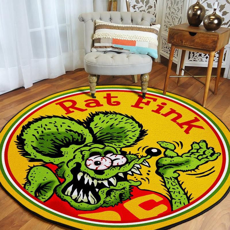 Rat Fink Living Room Round Mat Circle Rug