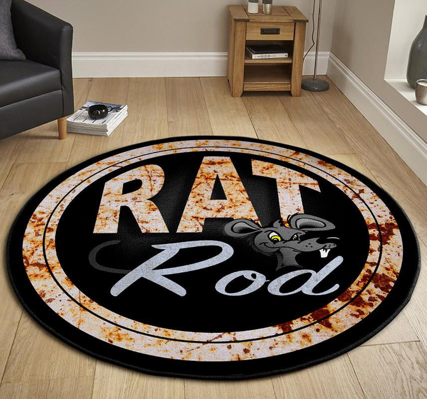 Rat Rod Round Mat Round Floor Mat Room Rugs Carpet Outdoor Rug Washable Rugs