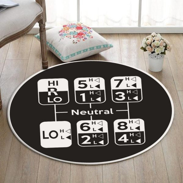 Truckdriver Round Mat Truck Driver Round Floor Mat Room Rugs Carpet Outdoor Rug Washable Rugs