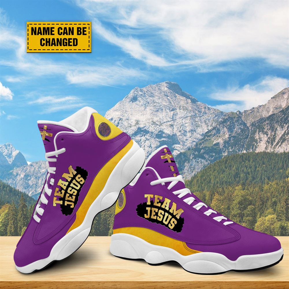 Team Jesus Customized Purple Jesus Jd13 Shoes For Man And Women, Christian Basketball Shoes, Gifts For Christian, God Shoes