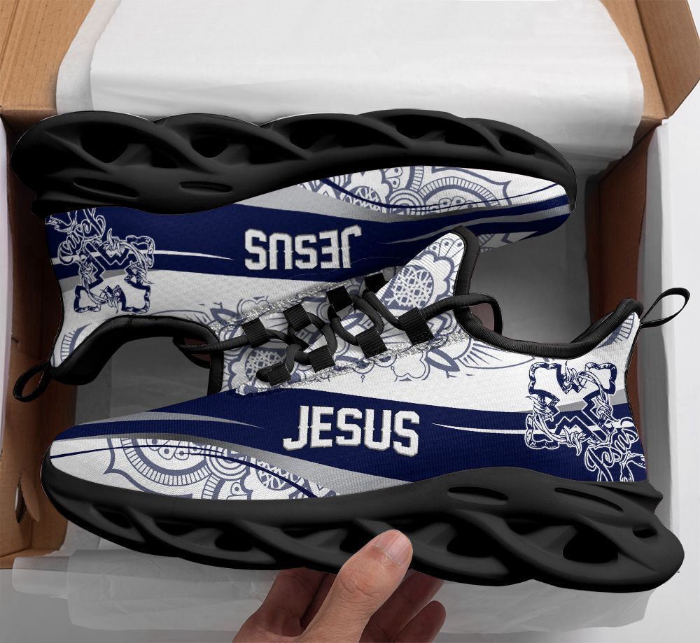 Christian Best Running Shoes, Jesus Purple Running Sneakers Max Soul Shoes For Men And Women, Jesus Fashion Shoes