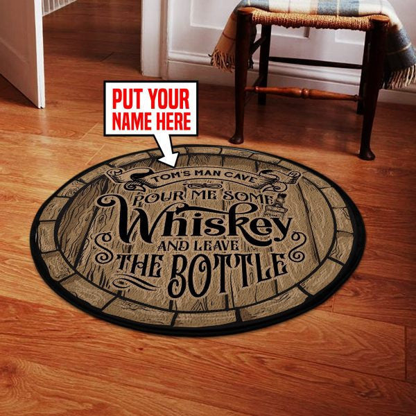 Personalized Man Cave Round Mat Round Floor Mat Room Rugs Carpet Outdoor Rug Washable Rugs