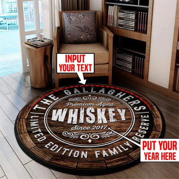 Personalized Whiskey Limited Edition Round Mat Round Floor Mat Room Rugs Carpet Outdoor Rug Washable Rugs