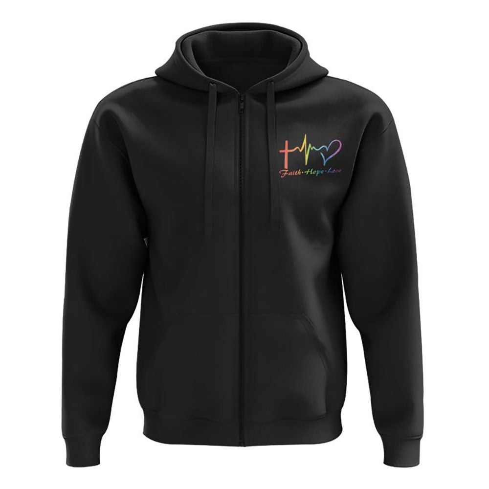 Faith Hope Love Rainbow Sunflower Flag All Over Print 3D Hoodie, Christian Hoodie, Christian Sweatshirt, Bible Verse Shirt