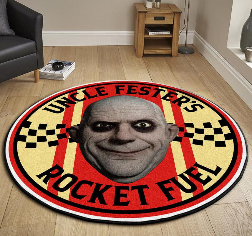 Uncle Fester'S Rocket Fuel Round Mat Round Floor Mat Room Rugs Carpet Outdoor Rug Washable Rugs