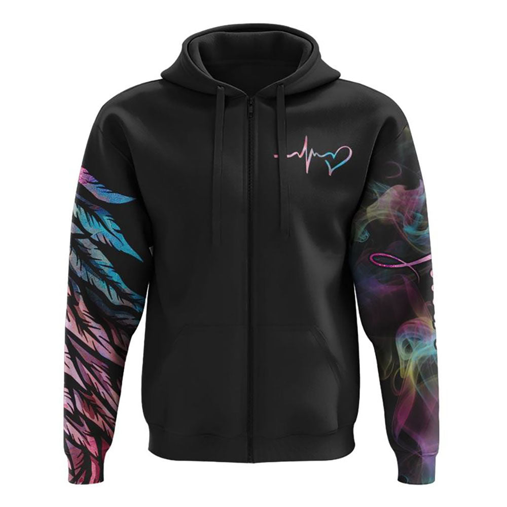 Faith Hope Love Half Wings Heart Colorful Smoke All Over Print 3D Hoodie, Christian Hoodie, Christian Sweatshirt, Bible Verse Shirt