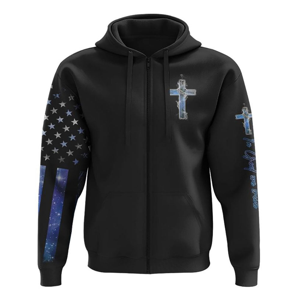 Faith Jesus Cross Galaxy Flag All Over Print 3D Hoodie, Christian Hoodie, Christian Sweatshirt, Bible Verse Shirt