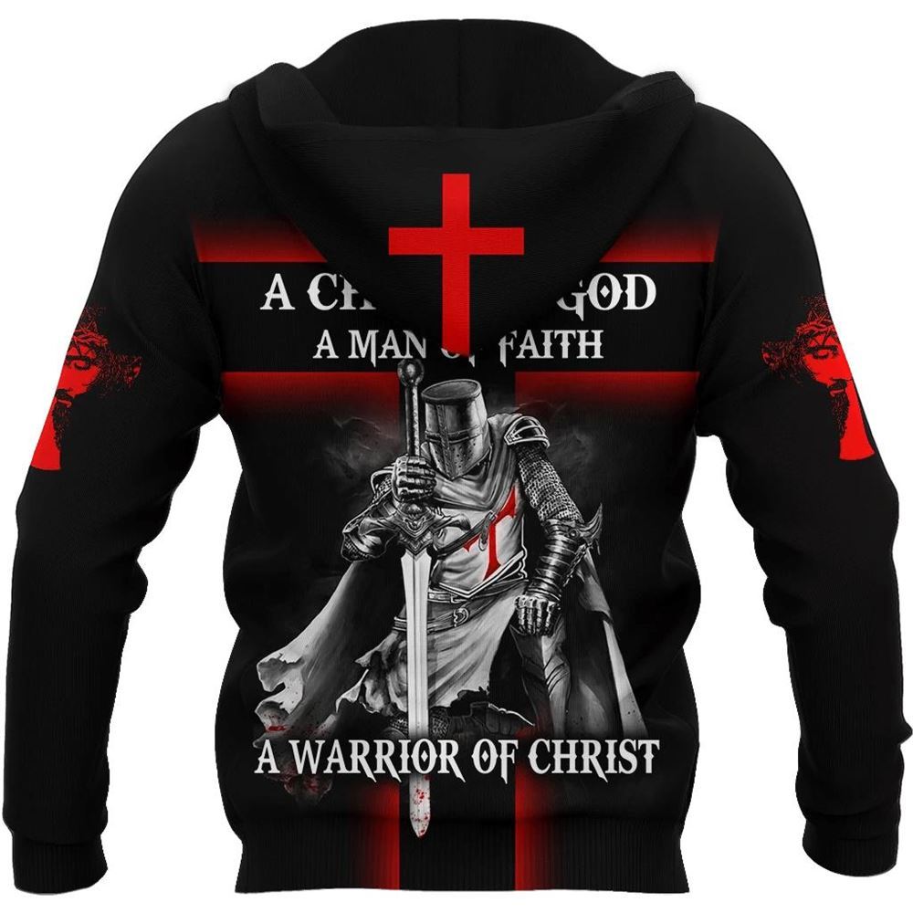 A Child Of God A Man Of Faith A Warrior Of Christ God 3D Hoodie For Man And Women, Jesus Printed 3D Hoodie