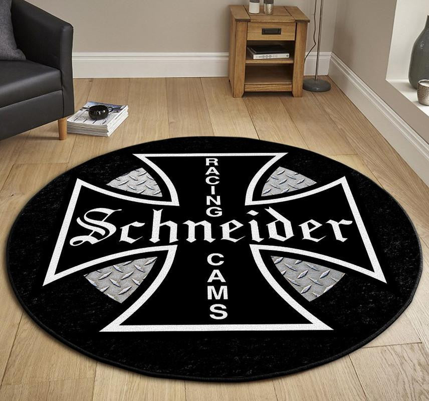 Schneider Racing Cams Hot Rod Round Mat Round Floor Mat Room Rugs Carpet Outdoor Rug Washable Rugs