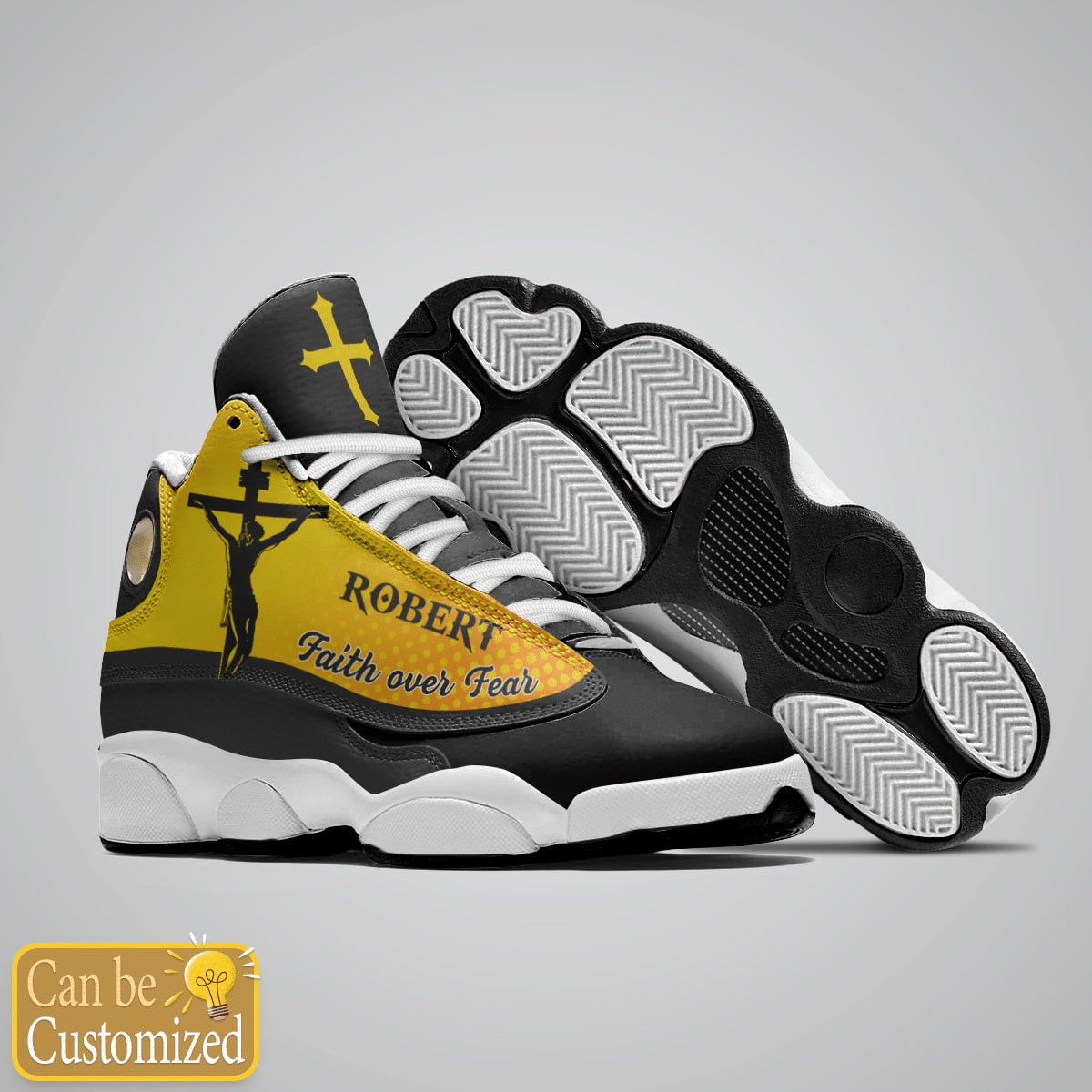 Jesus Faith Over Fear Custom Name Jd13 Shoes For Man And Women, Christian Basketball Shoes, Gifts For Christian, God Shoes