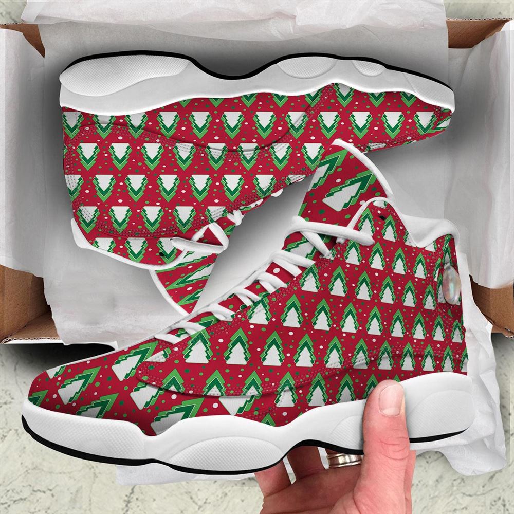 Christmas Basketball Shoes, Dots Merry Christmas Print Pattern Jd13 Shoes For Men Women, Christmas Fashion Shoes