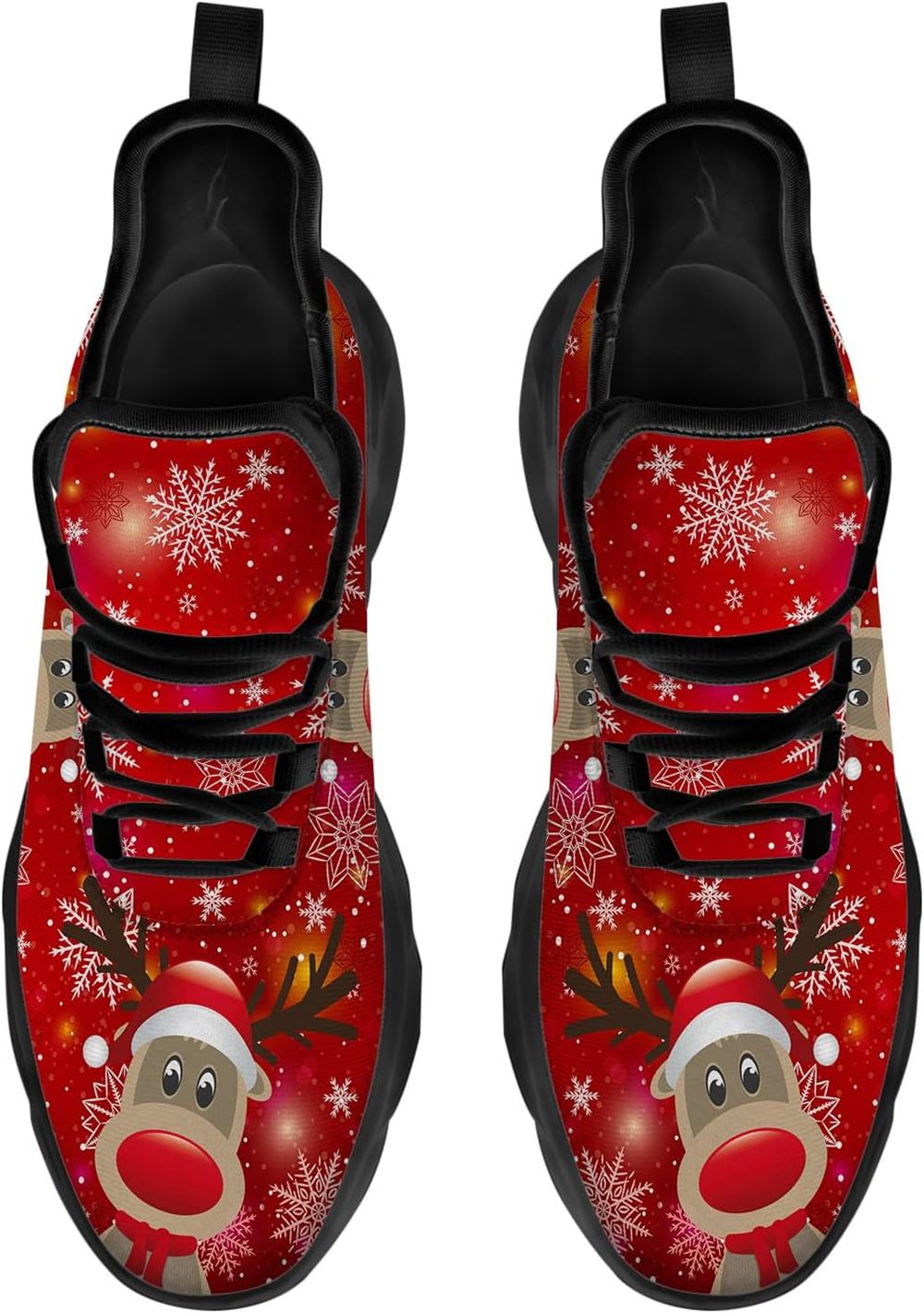 Christmas Running Shoes, Red Nosed Reindeer Christmas Max Soul Shoes For Men Women, Christmas Shoes, Winter Fashion Shoes