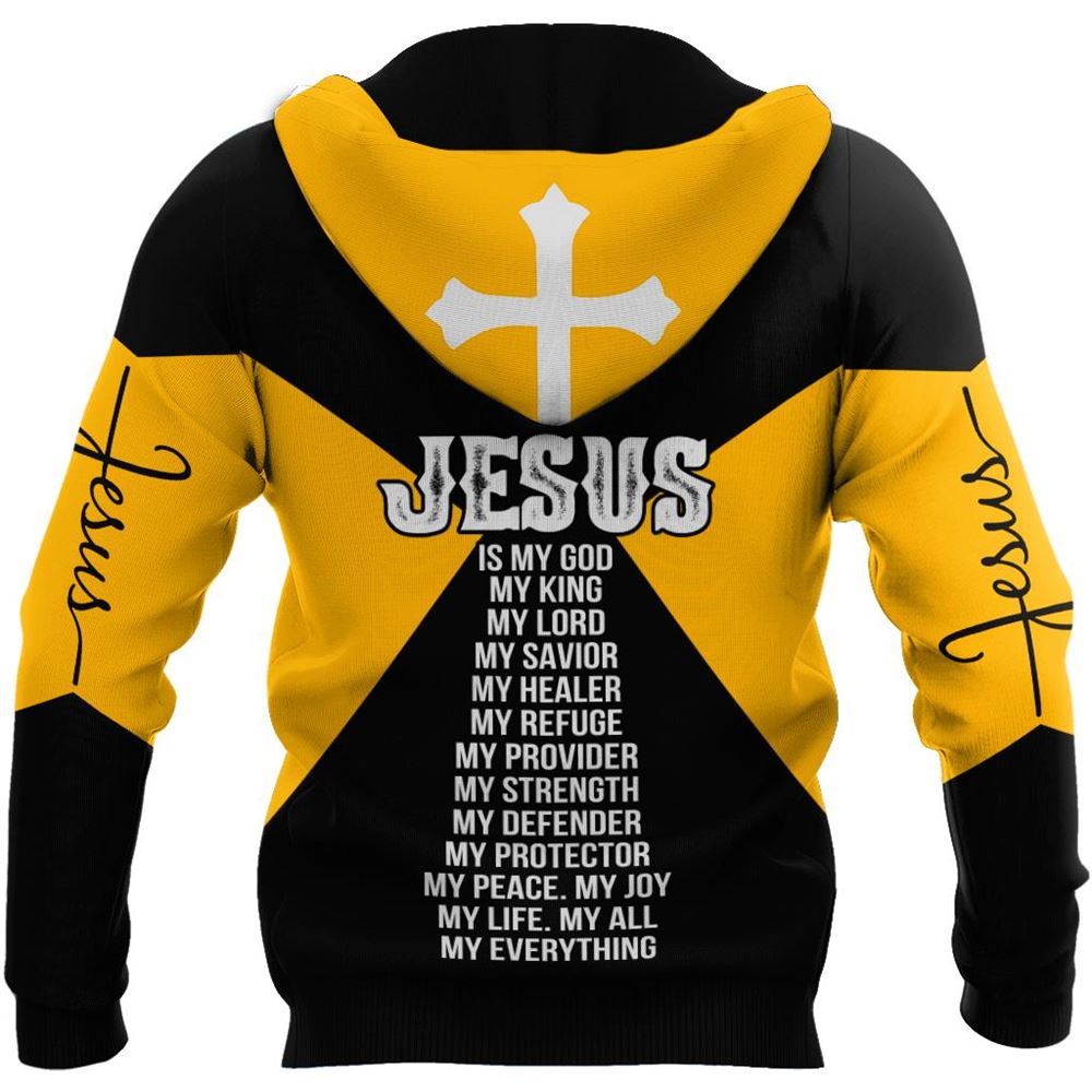 Cross Templer Jesus Is My Life My All My Everything God 3D Hoodie For Man And Women, Jesus Printed 3D Hoodie