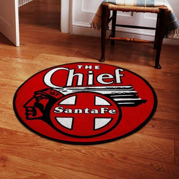 Santafe Round Mat The Chief Santa Fe Railroad Round Floor Mat Room Rugs Carpet Outdoor Rug Washable Rugs