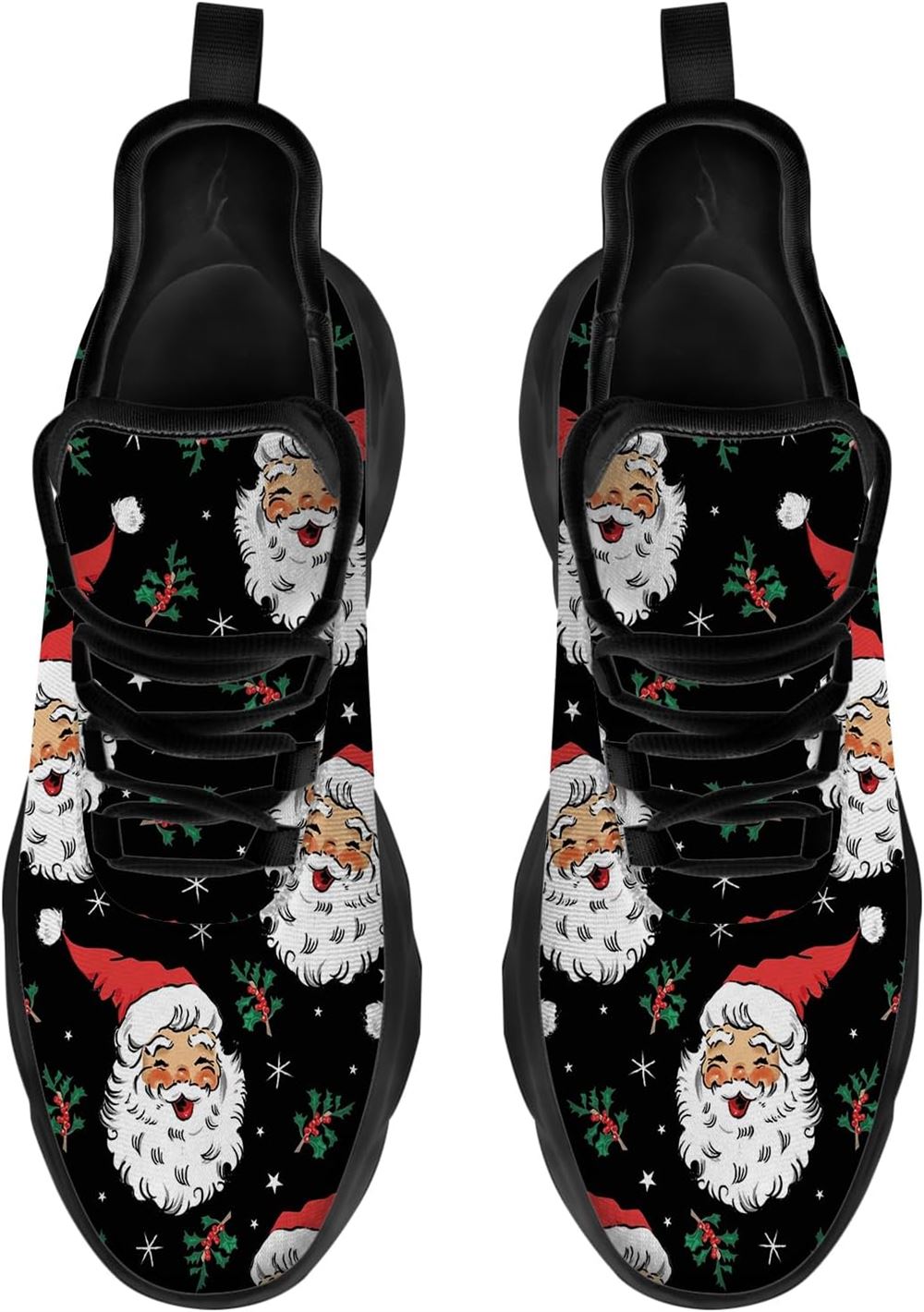 Christmas Running Shoes, Funny Santa Claus Max Soul Shoes For Men Women, Christmas Shoes, Winter Fashion Shoes