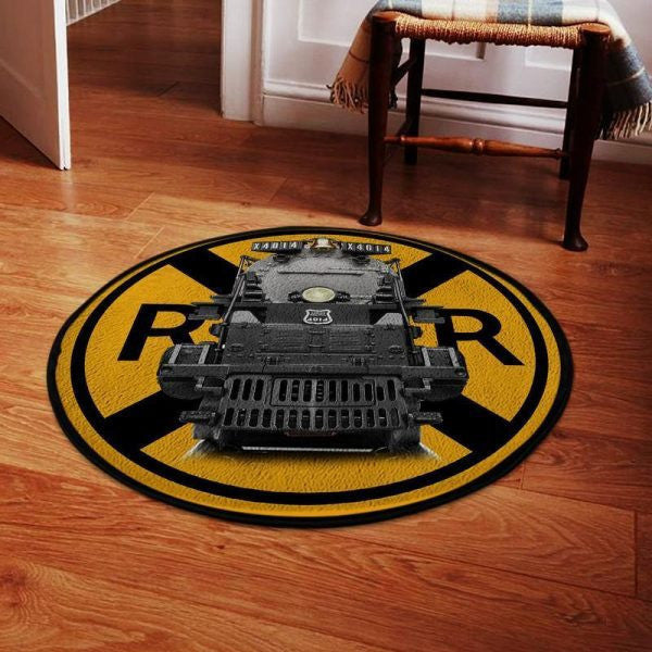 Unionpacific Round Mat Union Pacific Big Boy 4Round Floor Mat Room Rugs Carpet Outdoor Rug Washable Rugs