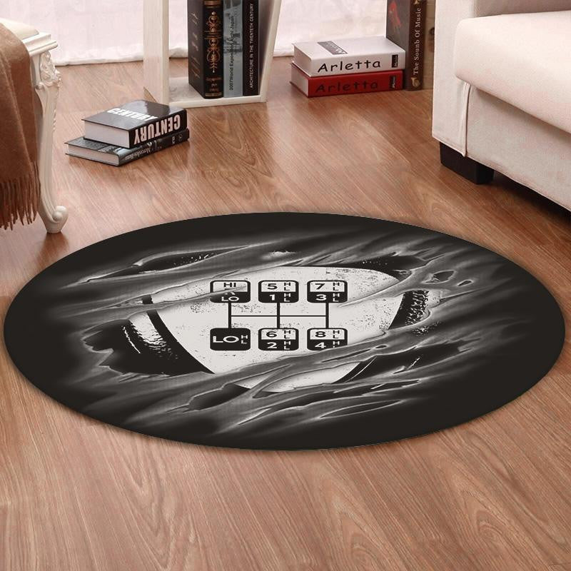 Truckdriver Living Room Round Mat Circle Rug Truck Driver