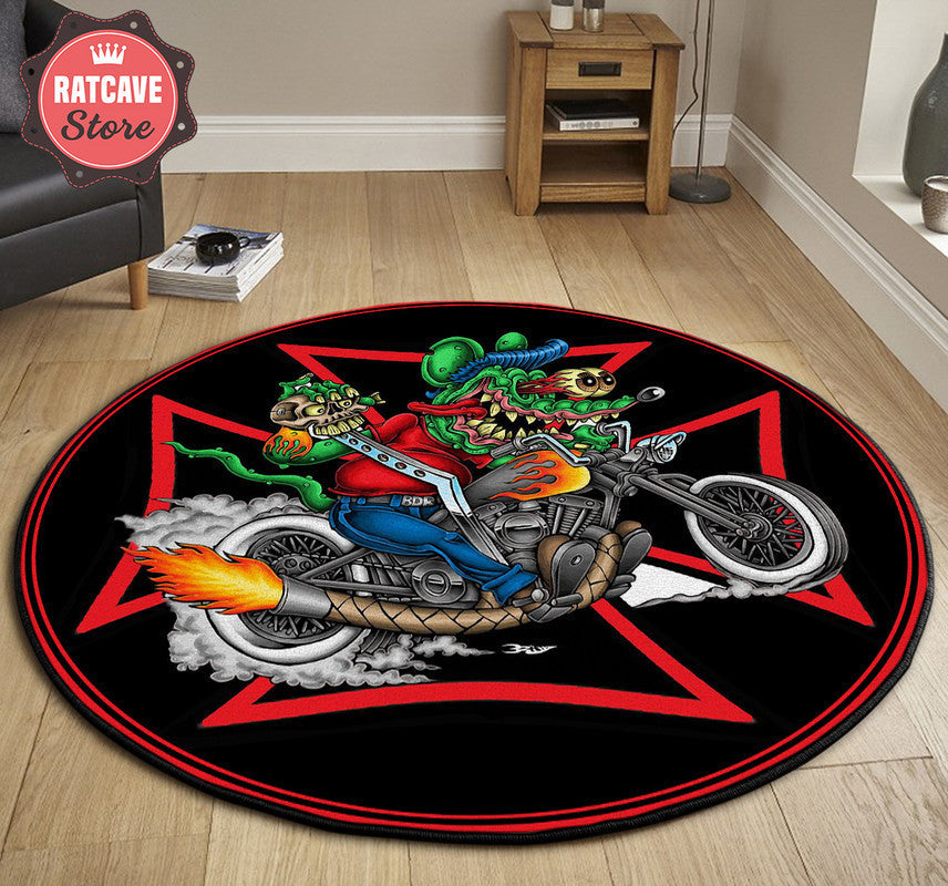 Ratfink Round Mat Round Floor Mat Room Rugs Carpet Outdoor Rug Washable Rugs