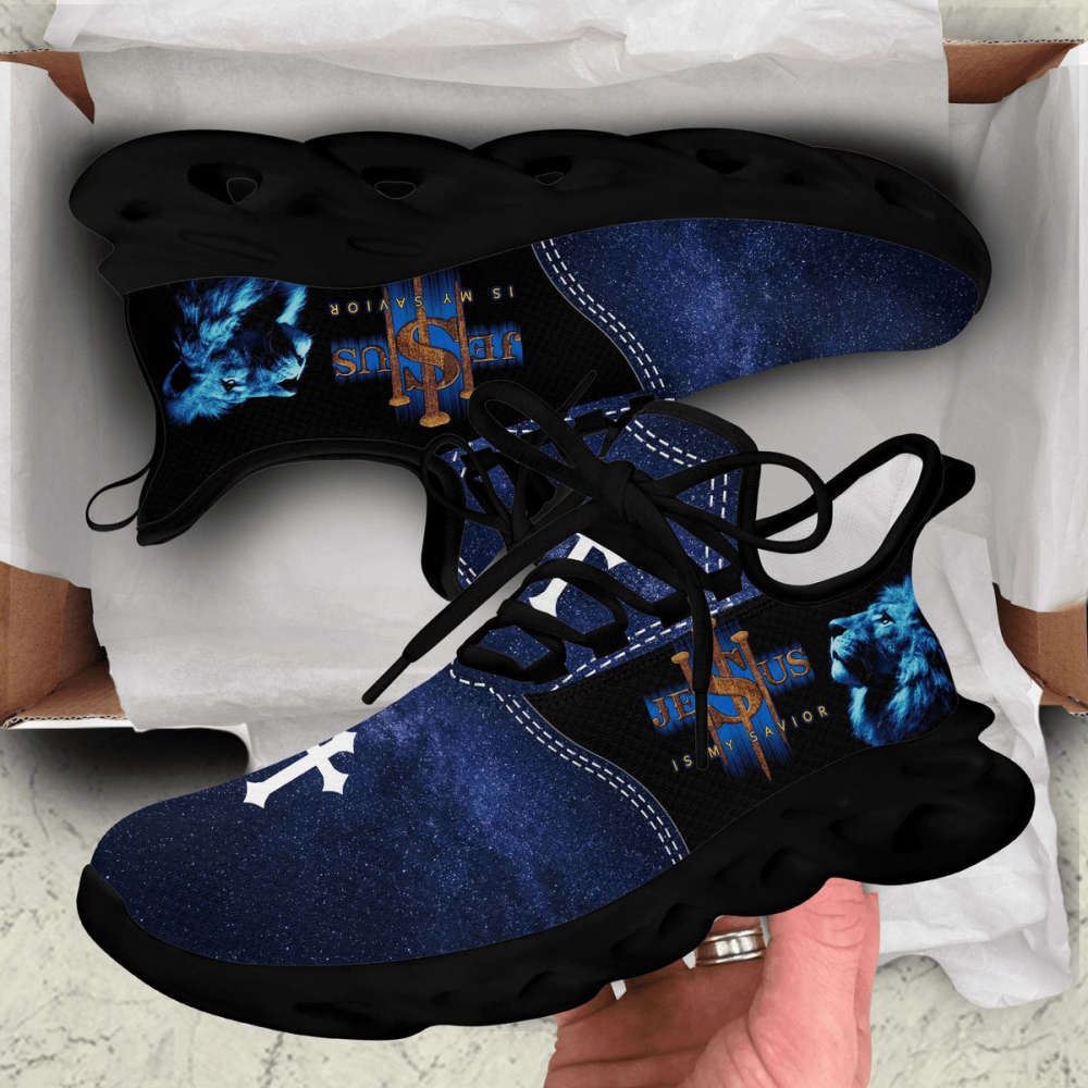 Christian Best Running Shoes, Jesus Is My Savior Running Sneakers Max Soul Shoes For Men And Women, Jesus Fashion Shoes