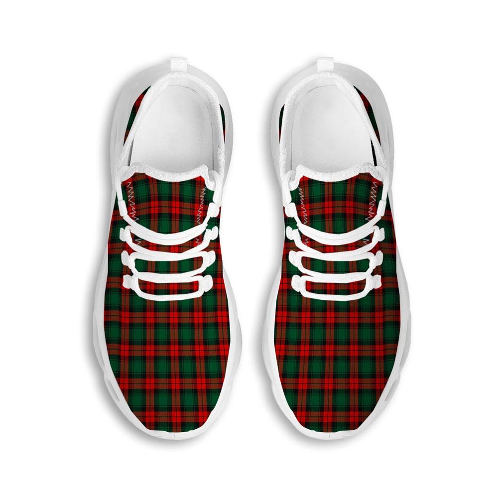 Tartan Christmas Print Pattern White Max Soul Shoes For Men Women, Best Running Sneaker, Christmas Shoes, Winter Fashion Shoes