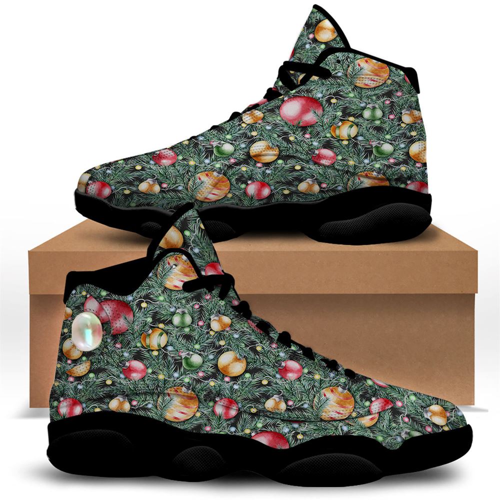 Christmas Basketball Shoes, Merry Christmas Watercolor Print Pattern Jd13 Shoes For Men Women, Christmas Fashion Shoes