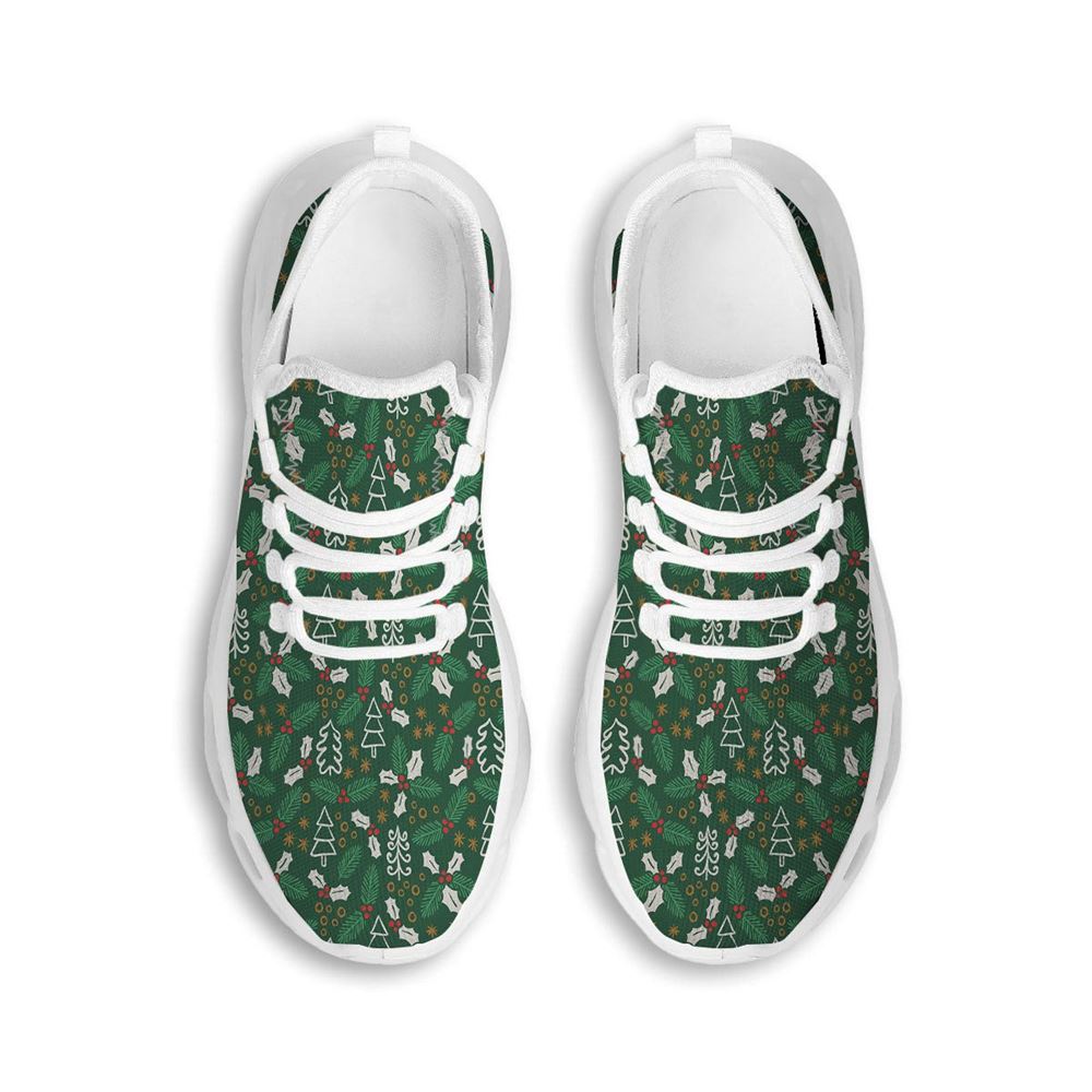 Ivy Leaf Christmas Print Pattern White Max Soul Shoes For Men Women, Best Running Sneaker, Christmas Shoes, Winter Fashion Shoes