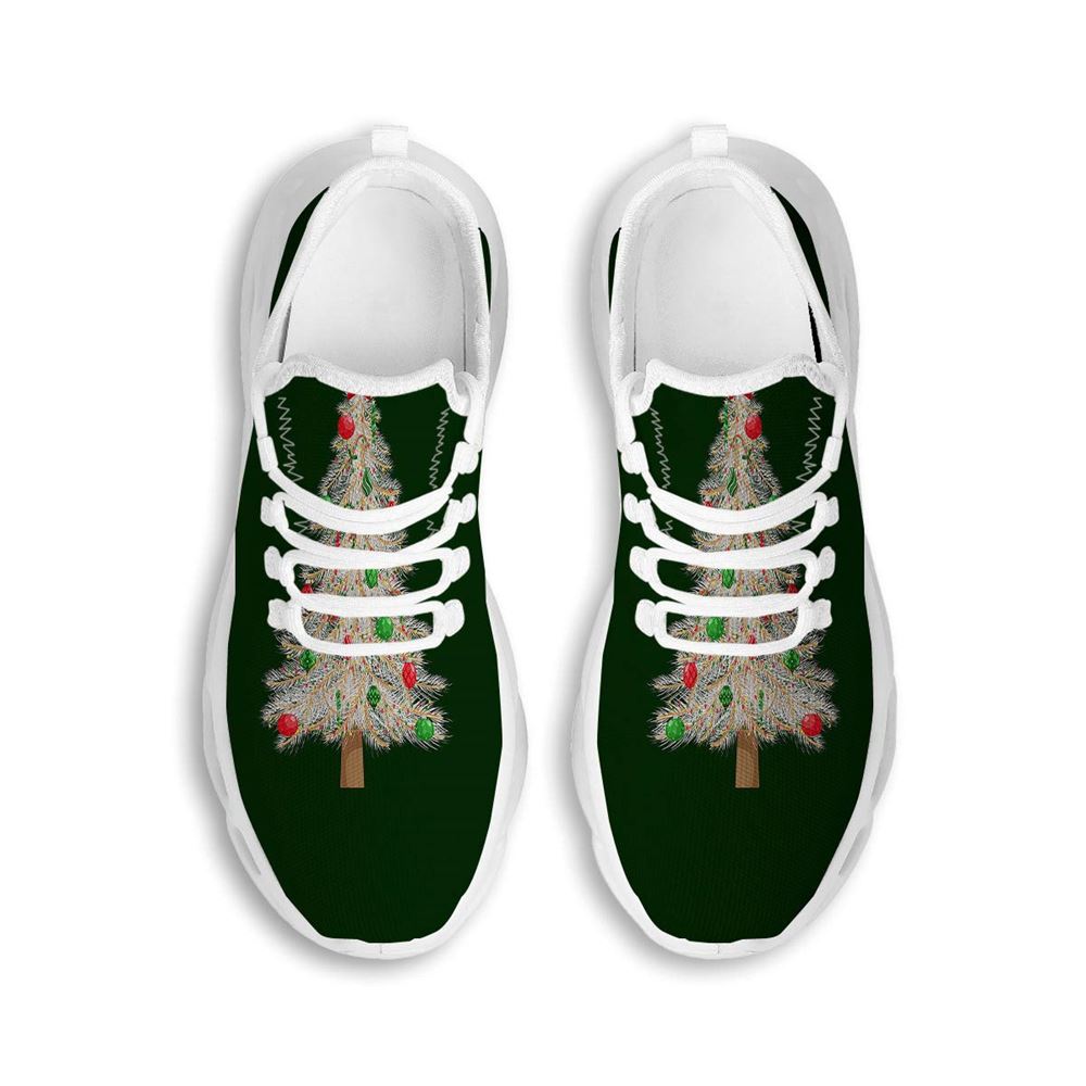 Christmas Decorated Tree Print White Max Soul Shoes For Men Women, Best Running Sneaker, Christmas Shoes, Winter Fashion Shoes