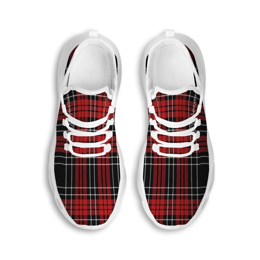 Christmas Red Plaid Scottish White Max Soul Shoes For Men Women, Best Running Sneaker, Christmas Shoes, Winter Fashion Shoes