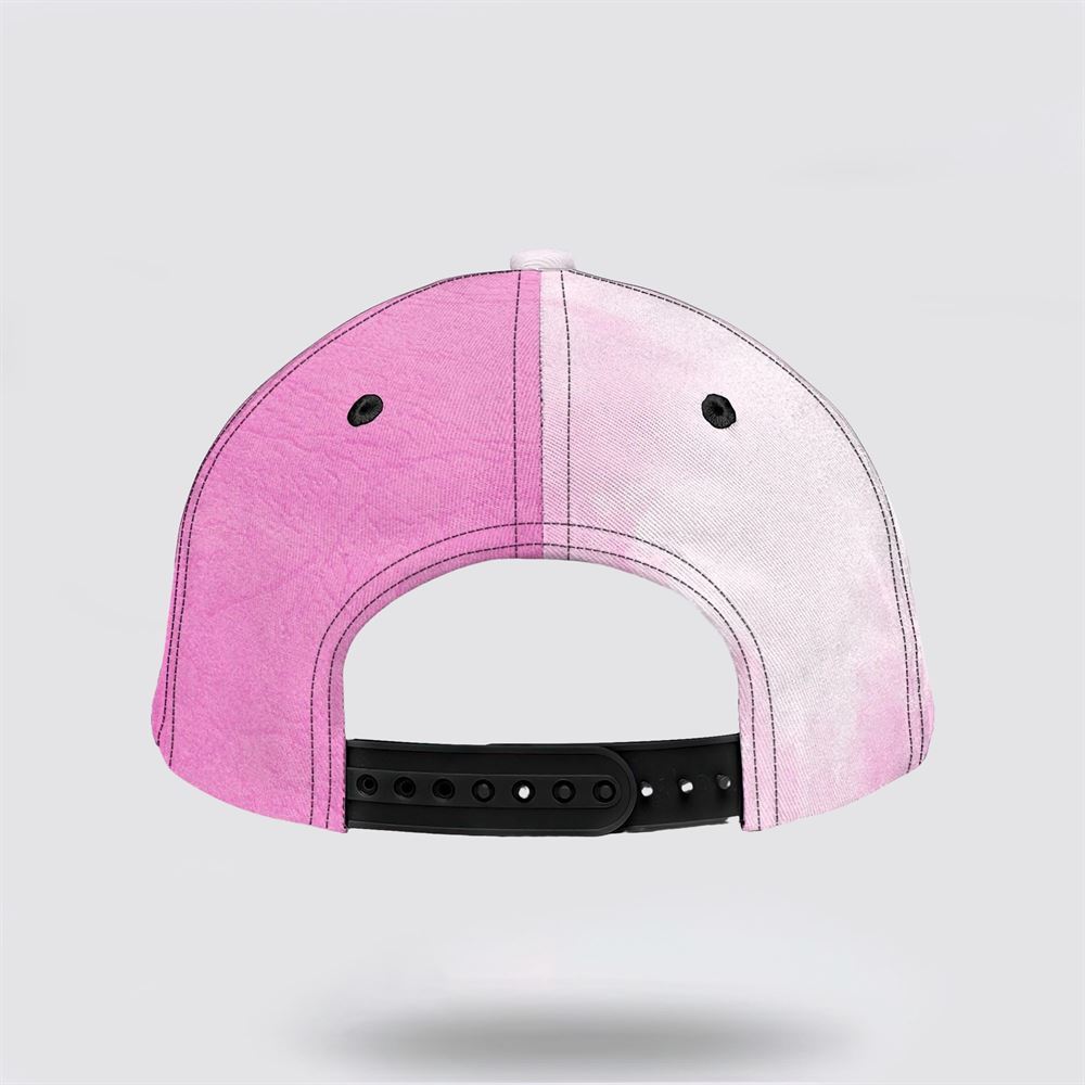 Customized Breast Cancer Awareness In October We Wear Pink Car Print Baseball Cap, Gifts For Breast Cancer Patients, Breast Cancer Hat