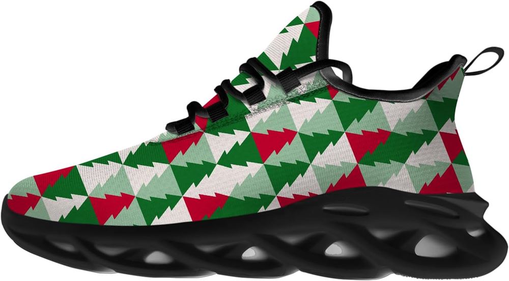 Christmas Running Shoes, Christmas Tree Pattern Max Soul Shoes For Men Women, Christmas Shoes, Winter Fashion Shoes