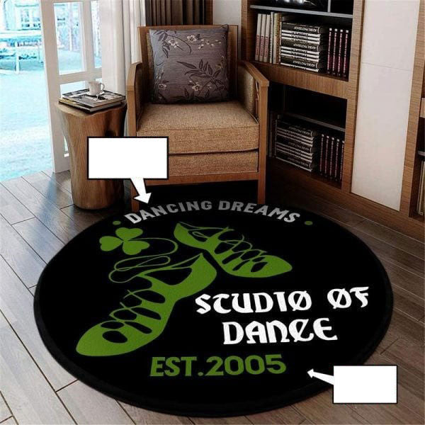 Personalized Irish Dancing Round Mat Round Floor Mat Room Rugs Carpet Outdoor Rug Washable Rugs