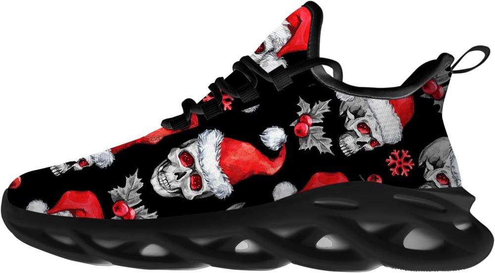 Christmas Running Shoes, Christmas Skull Max Soul Shoes For Men Women, Christmas Shoes, Winter Fashion Shoes