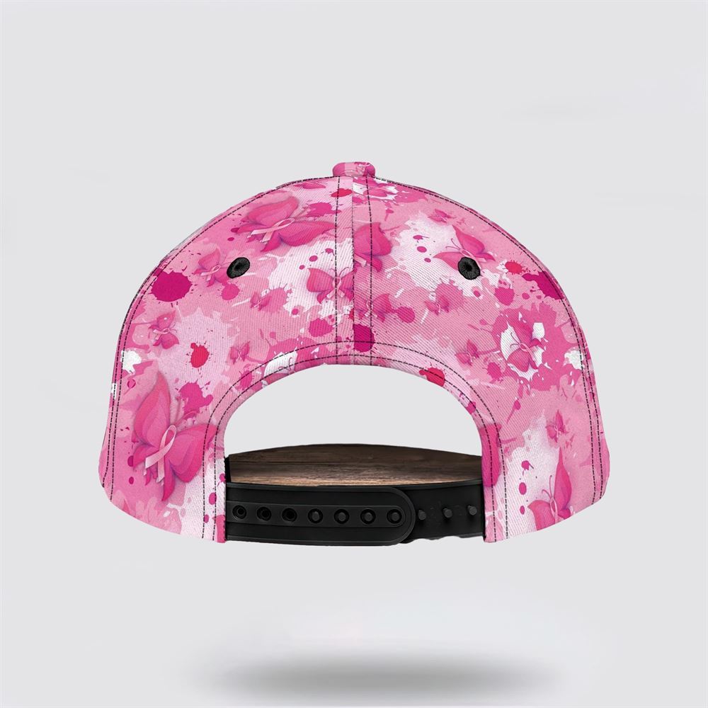 Customized Breast Cancer Awareness Butterfly Art Baseball Cap, Gifts For Breast Cancer Patients, Breast Cancer Hat