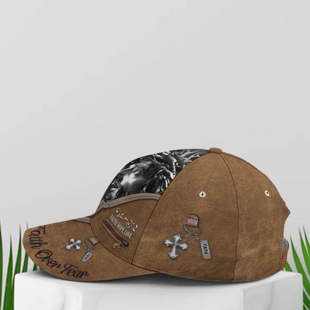 All Over Print Baseball Cap For Jesus Lovers Classic Leather, God Cap, Gift Ideas For Male