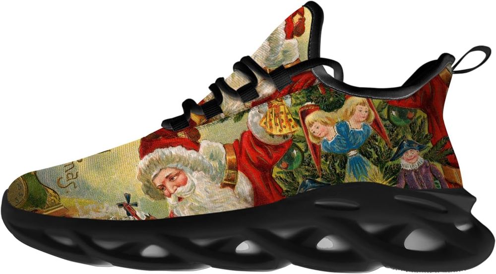 Christmas Running Shoes, Santa Claus And The Children Merry Christmas Max Soul Shoes For Men Women, Christmas Shoes, Winter Fashion Shoes