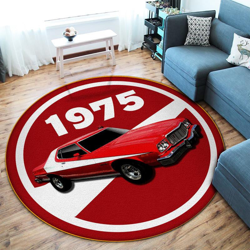 Starsky And Hutch Ford Gran Torino Living Room Round Mat Circle Rug