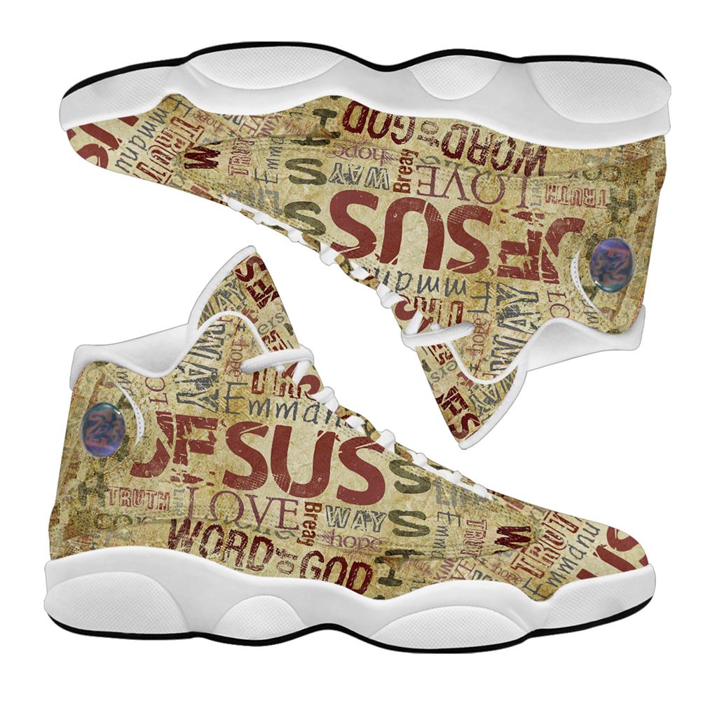 Religious God's Word Jesus Jd13 Shoes For Man And Women, Christian Basketball Shoes, Gift For Christian, God Shoes