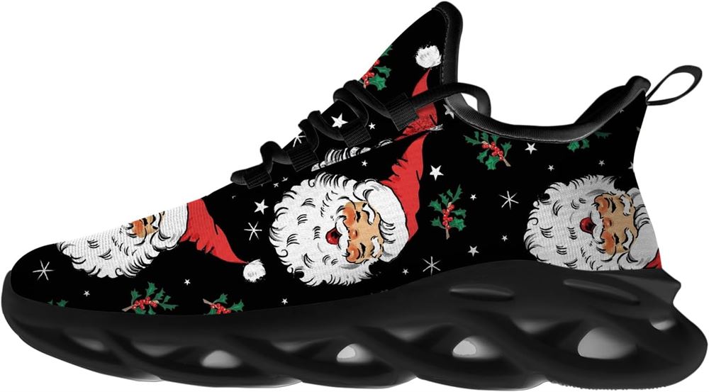 Christmas Running Shoes, Funny Santa Claus Max Soul Shoes For Men Women, Christmas Shoes, Winter Fashion Shoes