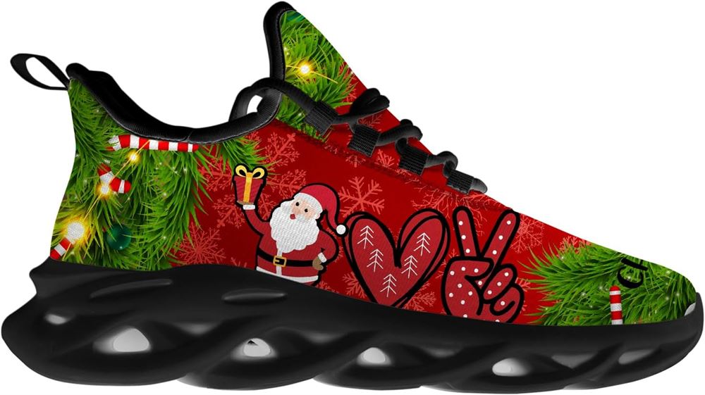 Christmas Running Shoes, Santa Feace Love Christmas Max Soul Shoes For Men Women, Christmas Shoes, Winter Fashion Shoes