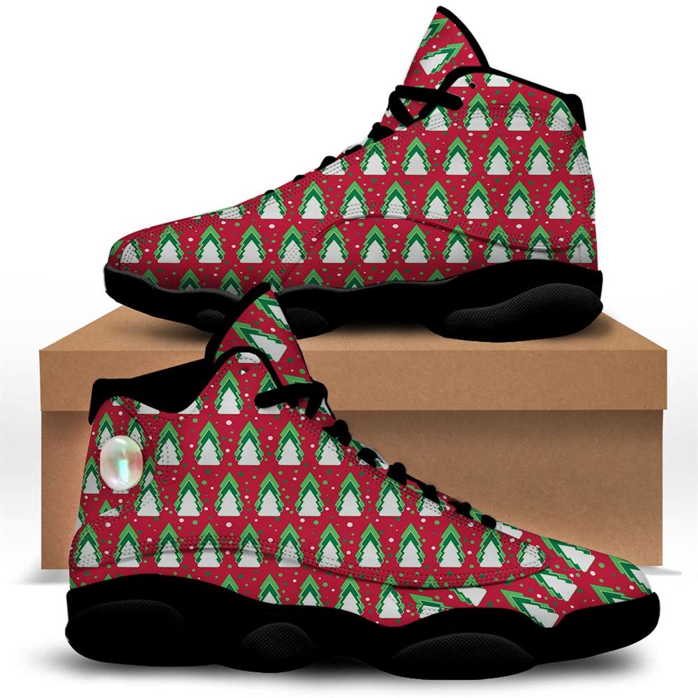 Christmas Basketball Shoes, Dots Merry Christmas Print Pattern Jd13 Shoes For Men Women, Christmas Fashion Shoes