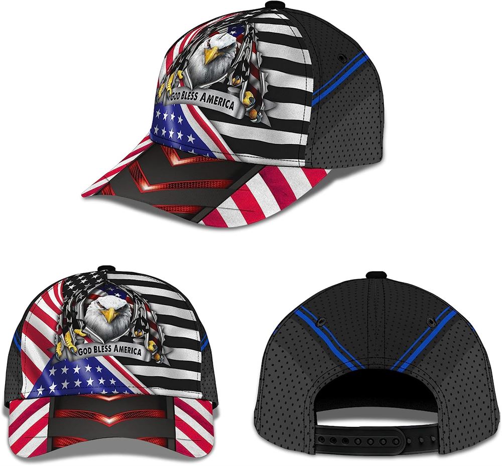 Eagle God Bless America Baseball Caps, Christian Baseball Cap, Religious Cap, Jesus Gift, Jesus Hat